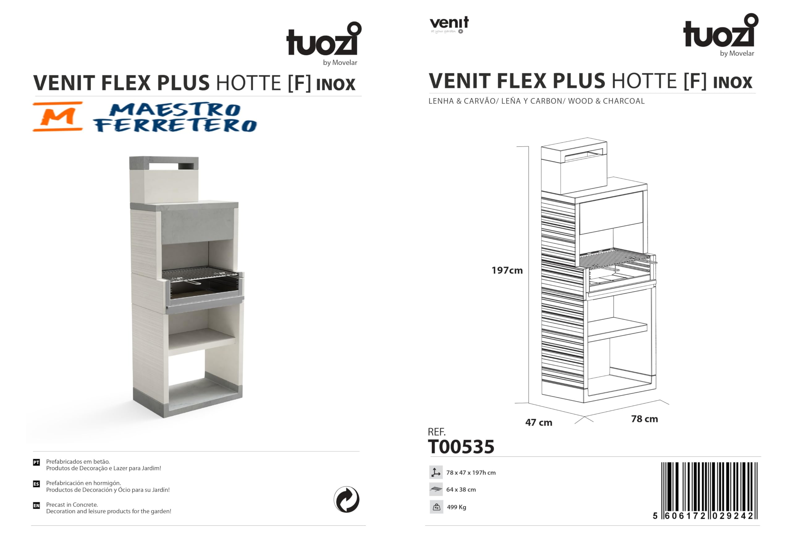 tuozi-venit-flex-plus-hotte-barbecue-avec-pied-gris-blanc image 3