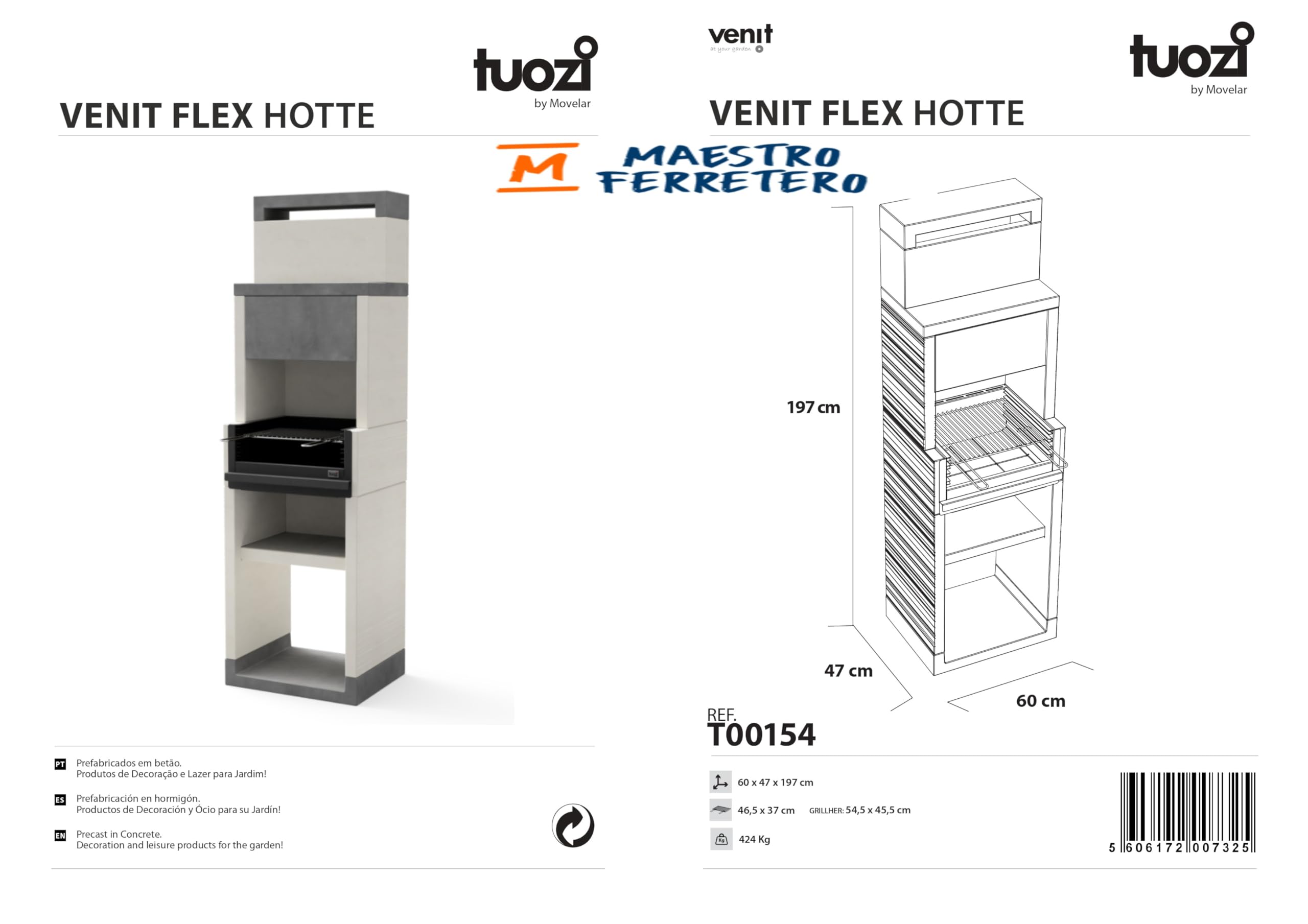 tuozi-venit-flex-hotte-t00154-barbecue-b-ton-charbon-et-bois image 3