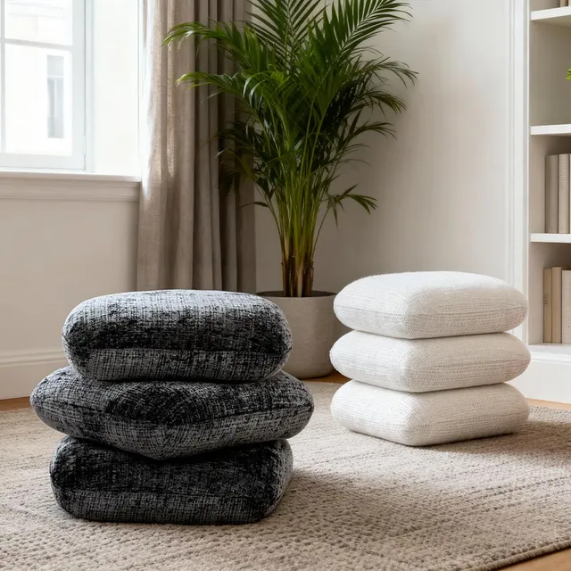 casita-assises-flow-pouf-tournant-tissu-rond image 1