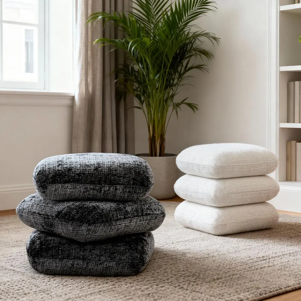 casita-assises-flow-pouf-tournant-tissu-rond image 1