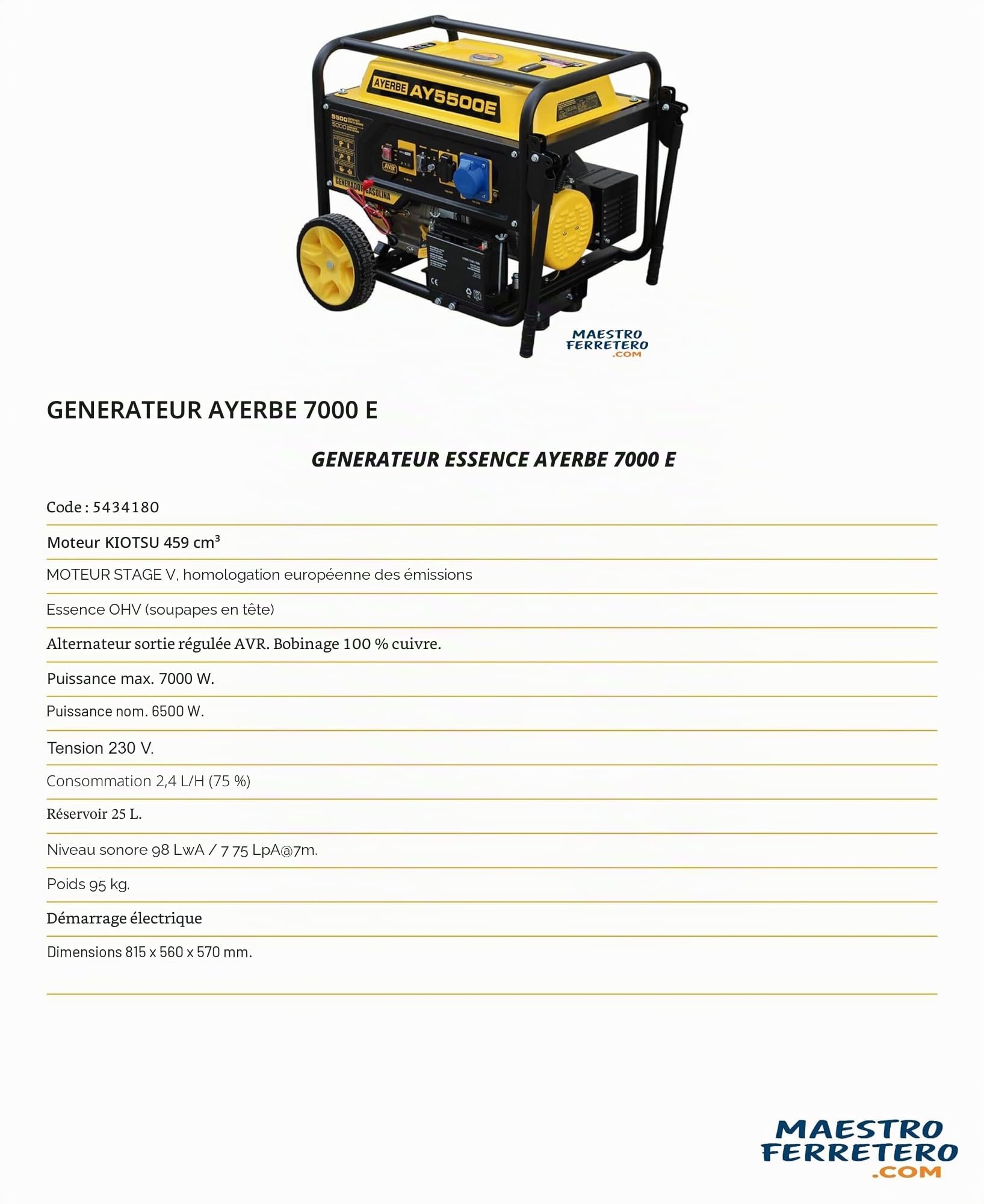 maestro-ferretero-7000e-groupe-lectrog-ne-essence-7000w image 4