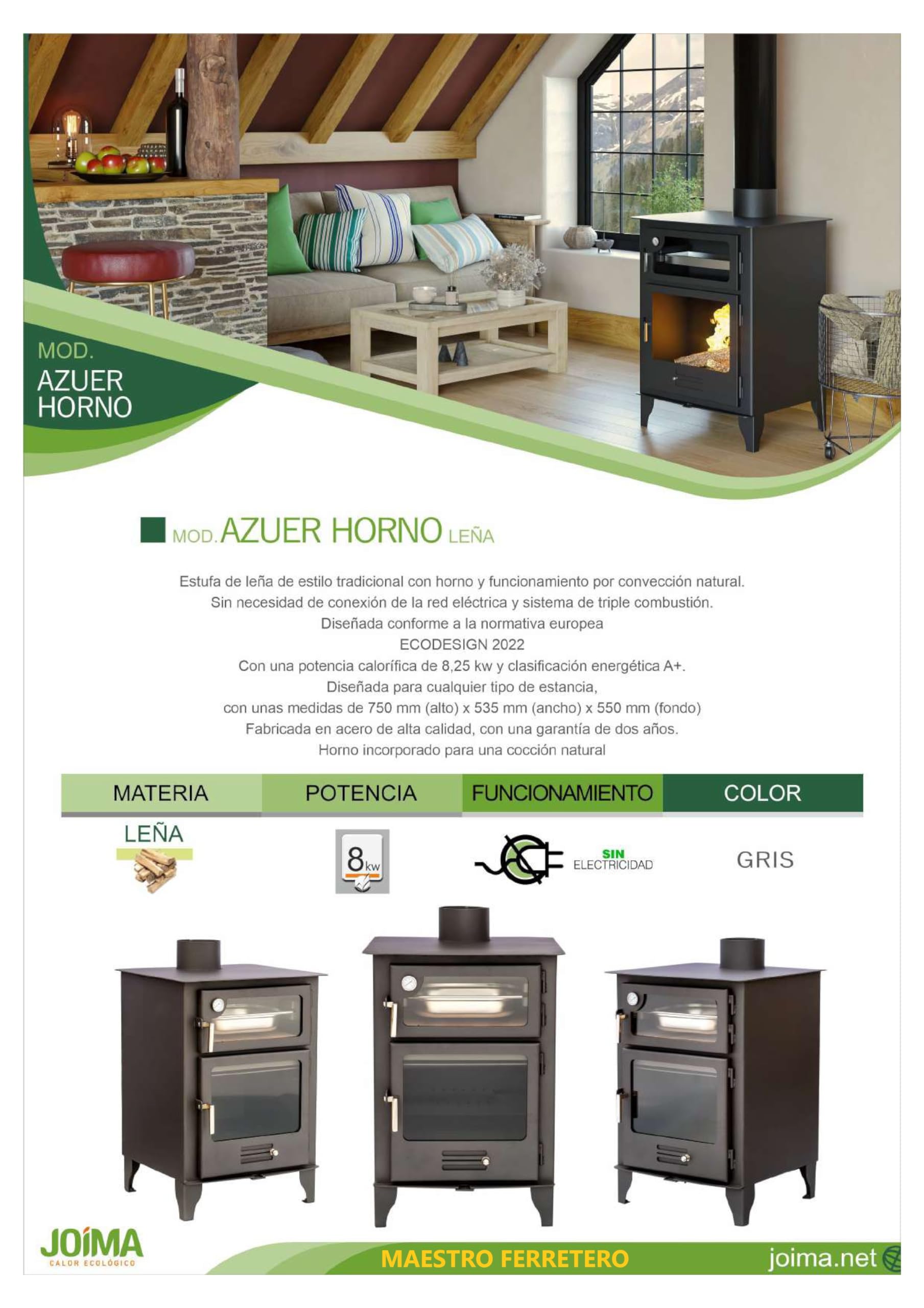 maestro-azuer-oven-8-kw-po-le-bois-avec-four-75-m2 image 6