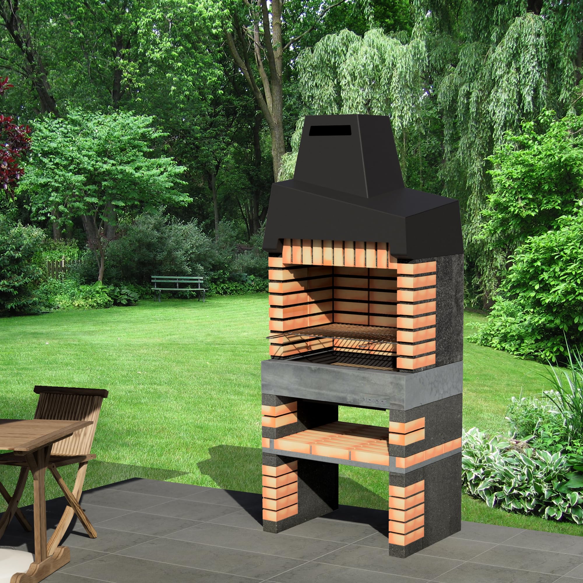 movelar-california-plus-barbecue-ma-onn-gris-orange-9-pers image 5