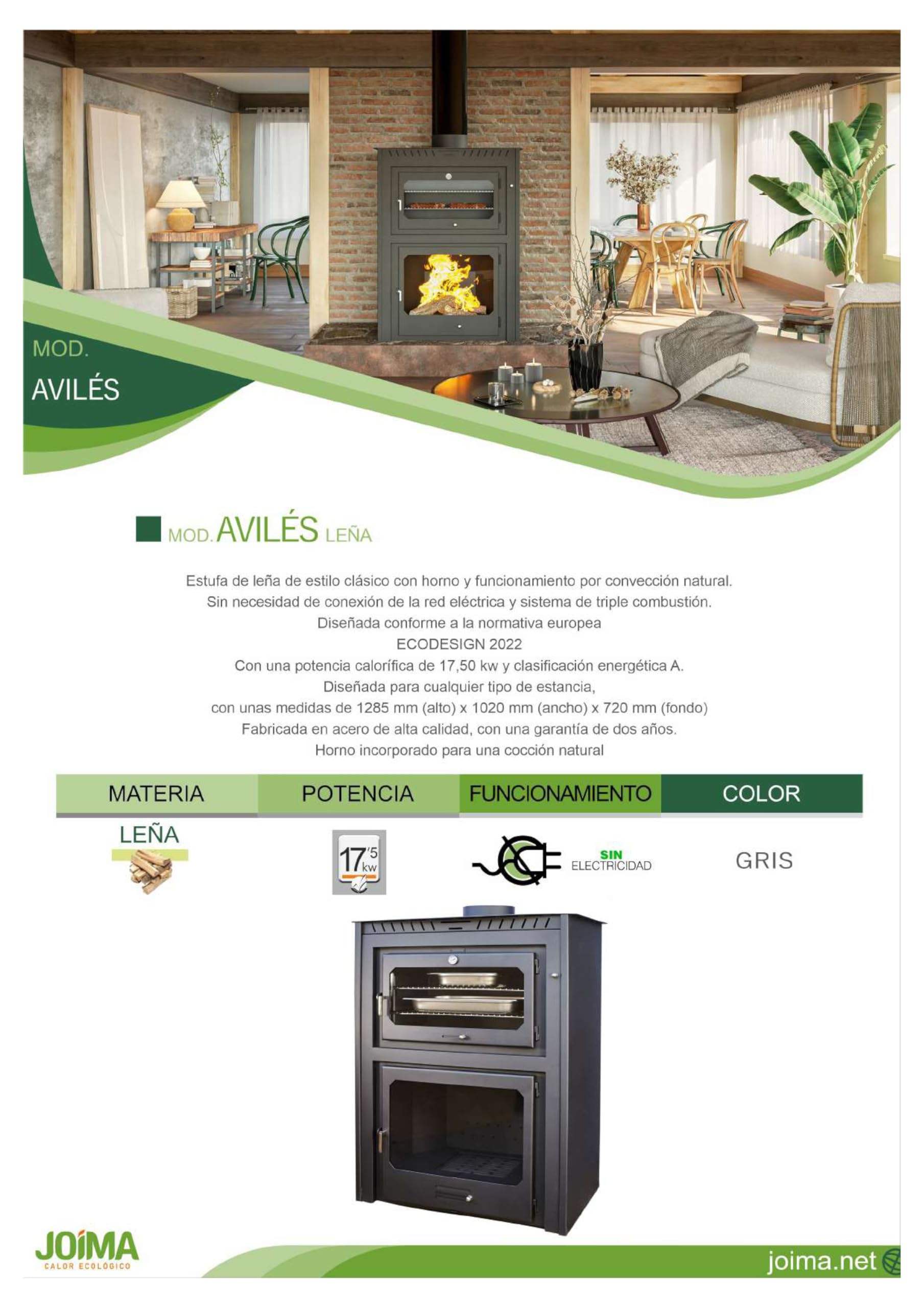 joima-aviles-17-5-kw-po-le-bois-avec-four-160-m2 image 8