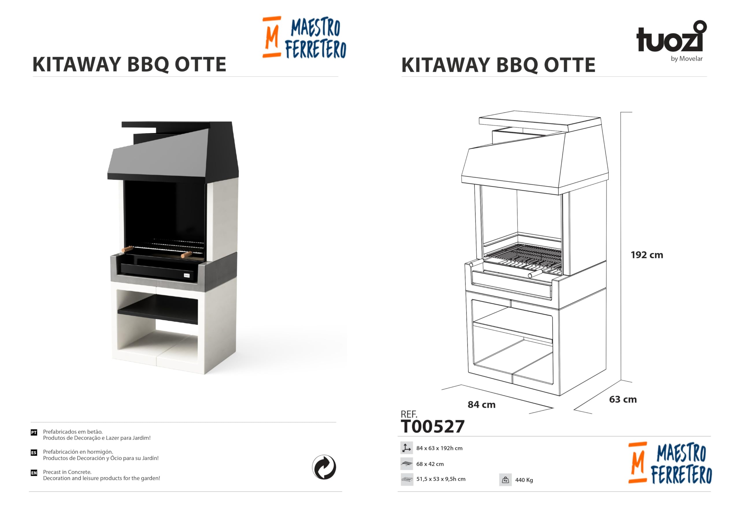 tuozi-kitaway-otte-barbecue-bois-charbon-gris-blanc-chemin-e image 3