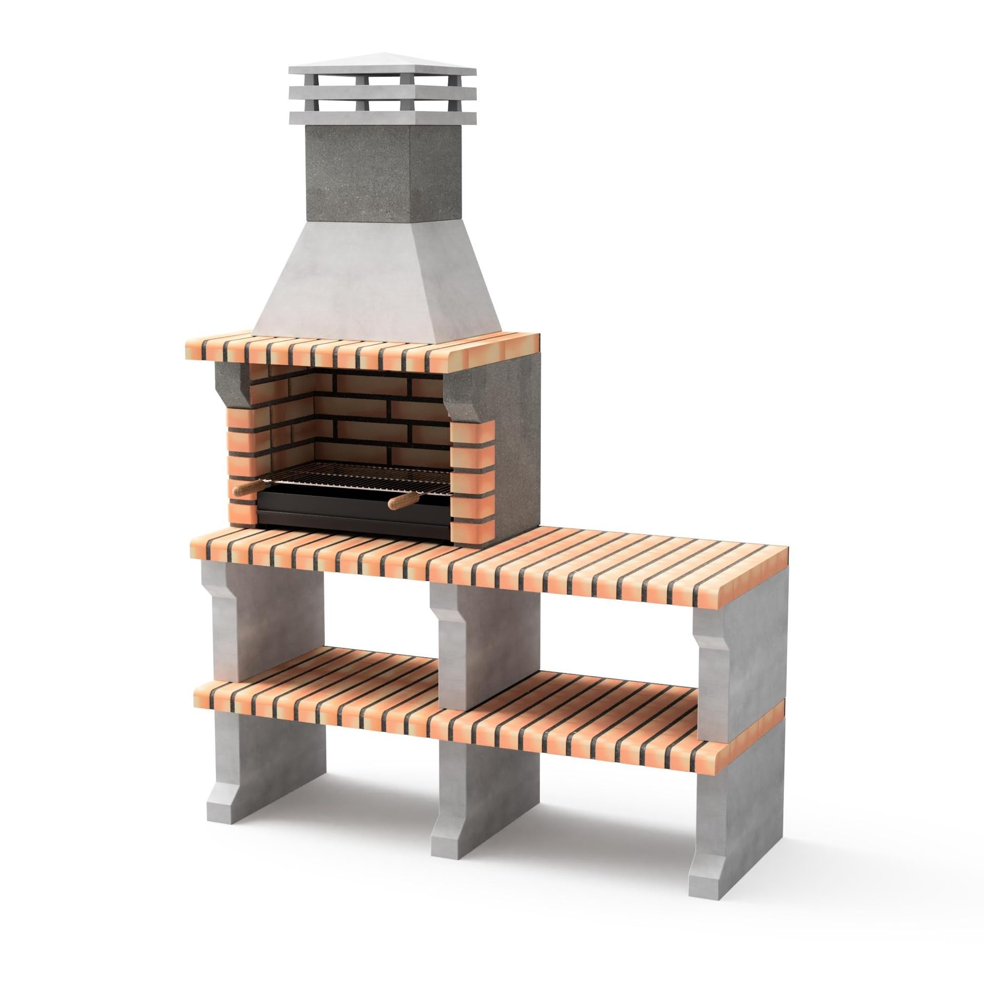 movelar-liz-xl-m00336-barbecue-b-ton-sans-rack-gris-orange image 5