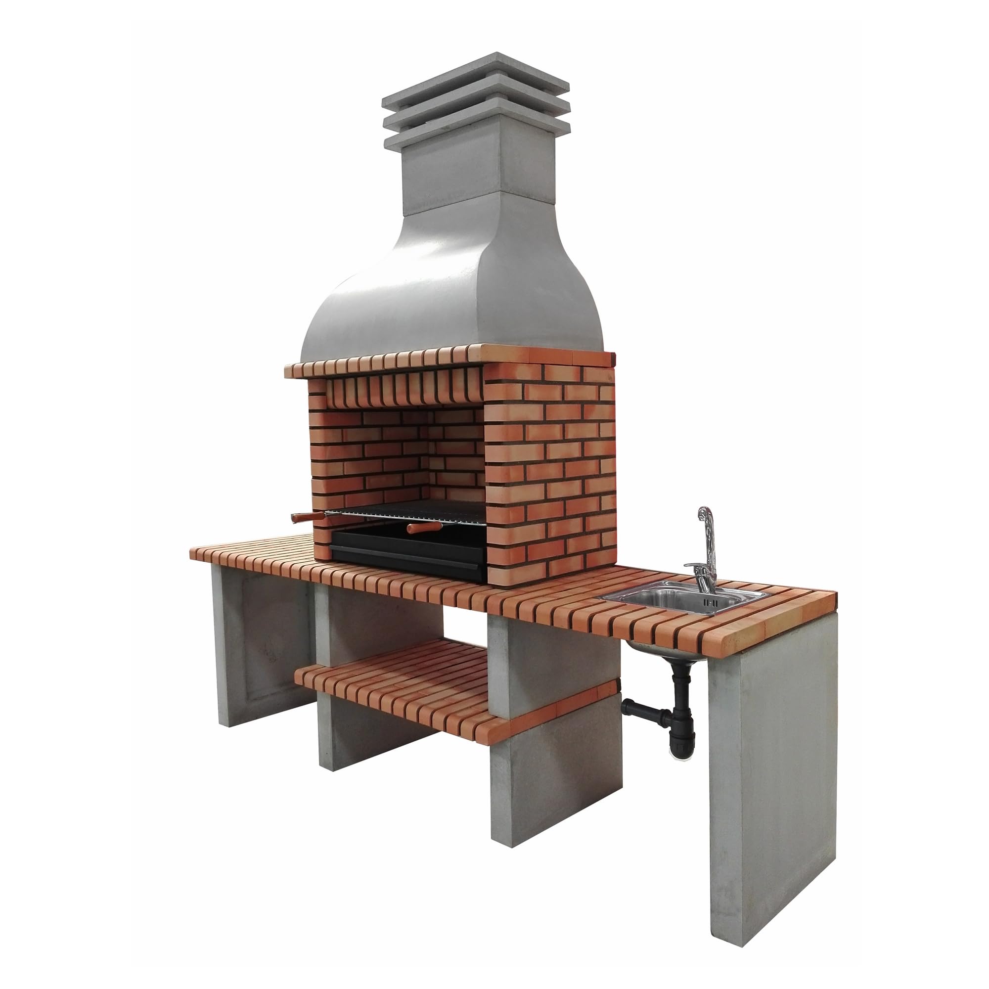 movelar-altea-plus-barbecue-fixe-avec-vier-gris-orange image 1