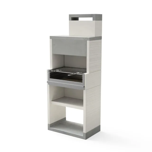tuozi-venit-flex-plus-hotte-barbecue-avec-pied-gris-blanc image 1
