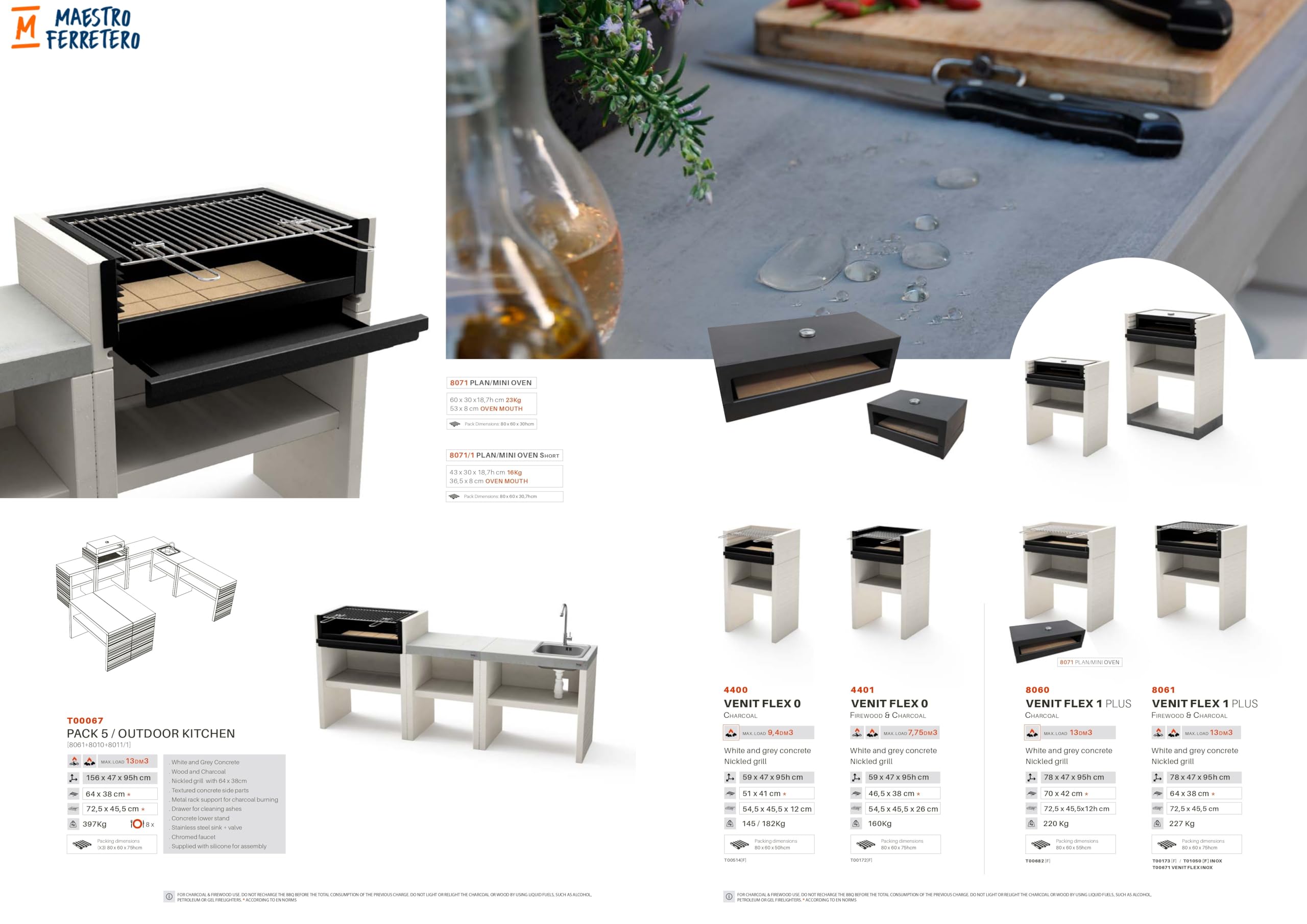 tuozi-venit-flex-8060-barbecue-fixe-charbon-gris-blanc image 2