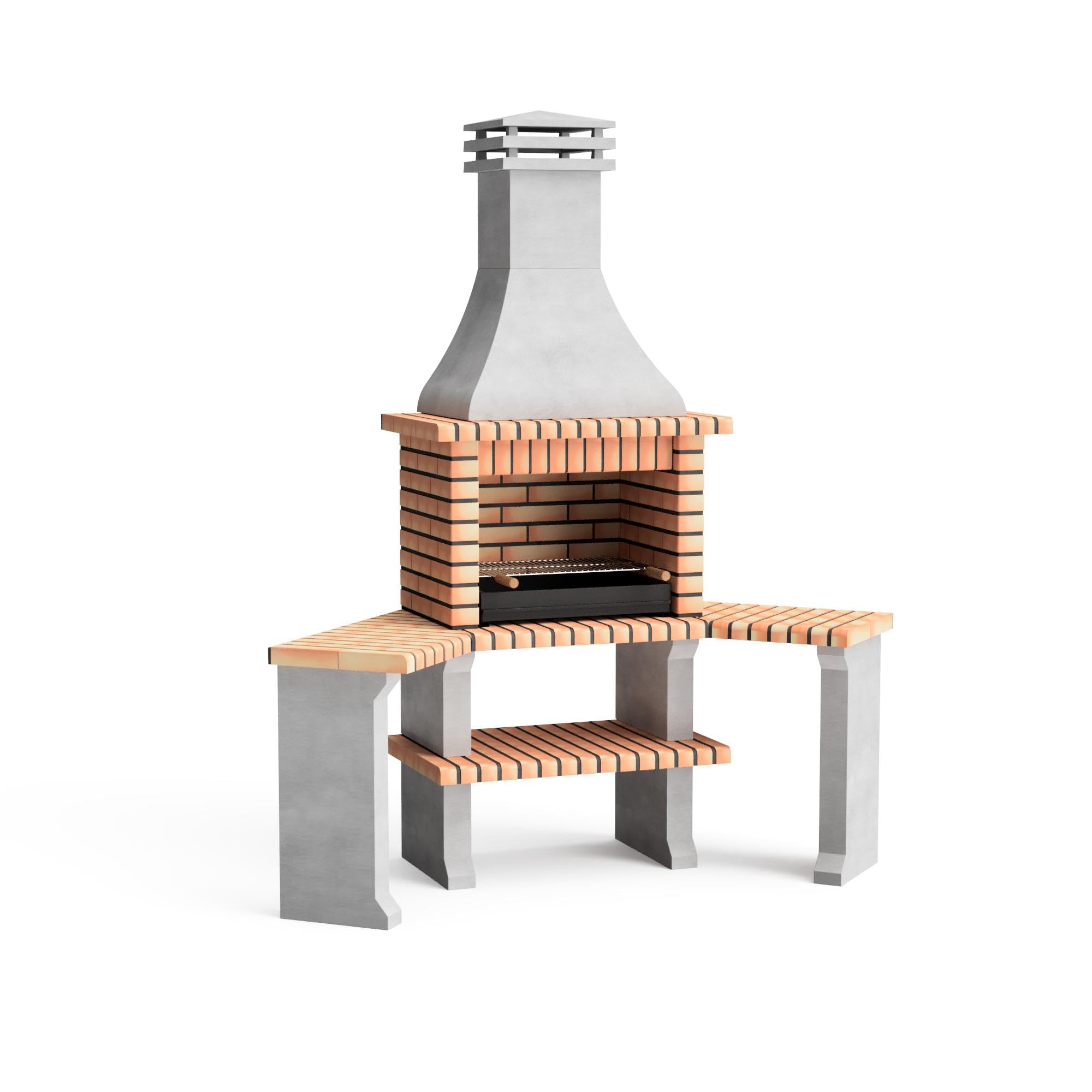 movelar-roma-barbecue-ma-onn-angle-gris-orange-avec-metal-rack image 1