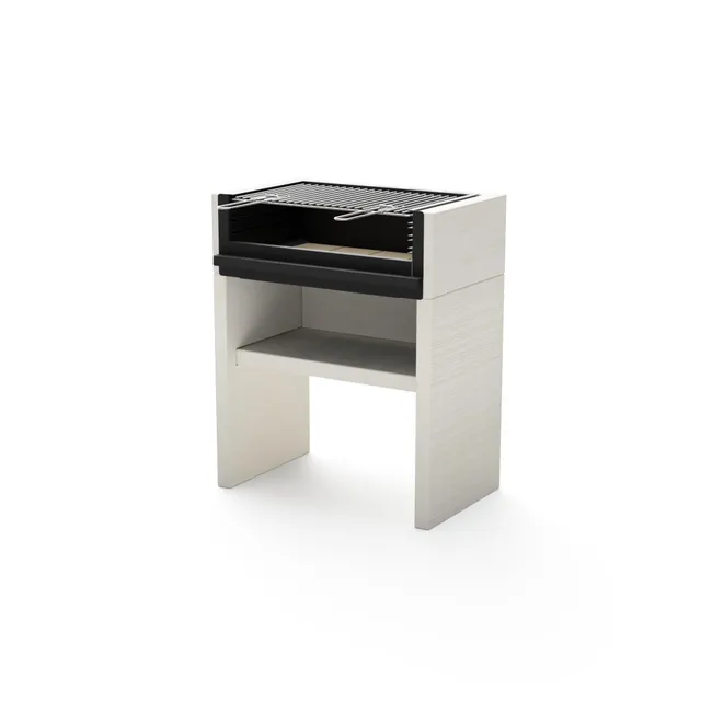 tuozi-venit-flex-8061-barbecue-fixe-bois-charbon-gris-blanc image 1