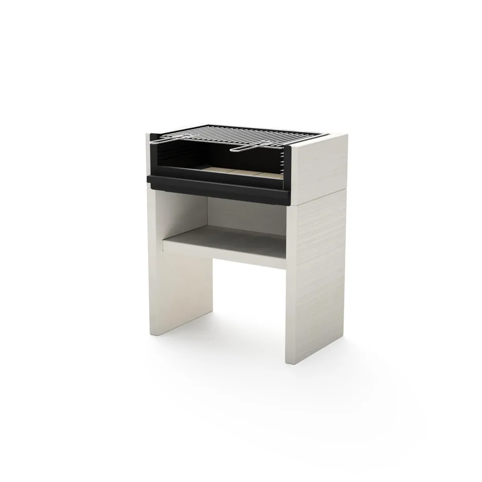 tuozi-venit-flex-8061-barbecue-fixe-bois-charbon-gris-blanc image 1