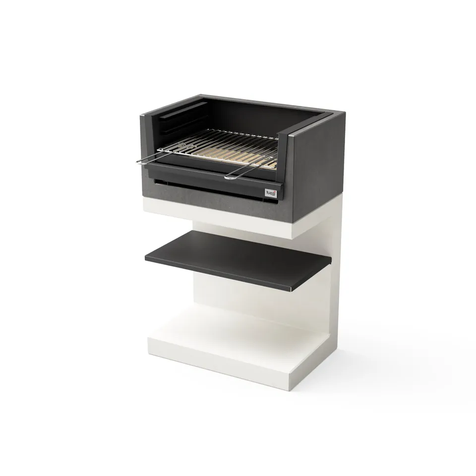 tuozi-kitaway-mini-grill-barbecue-compact-gris-blanc-balcon image 1