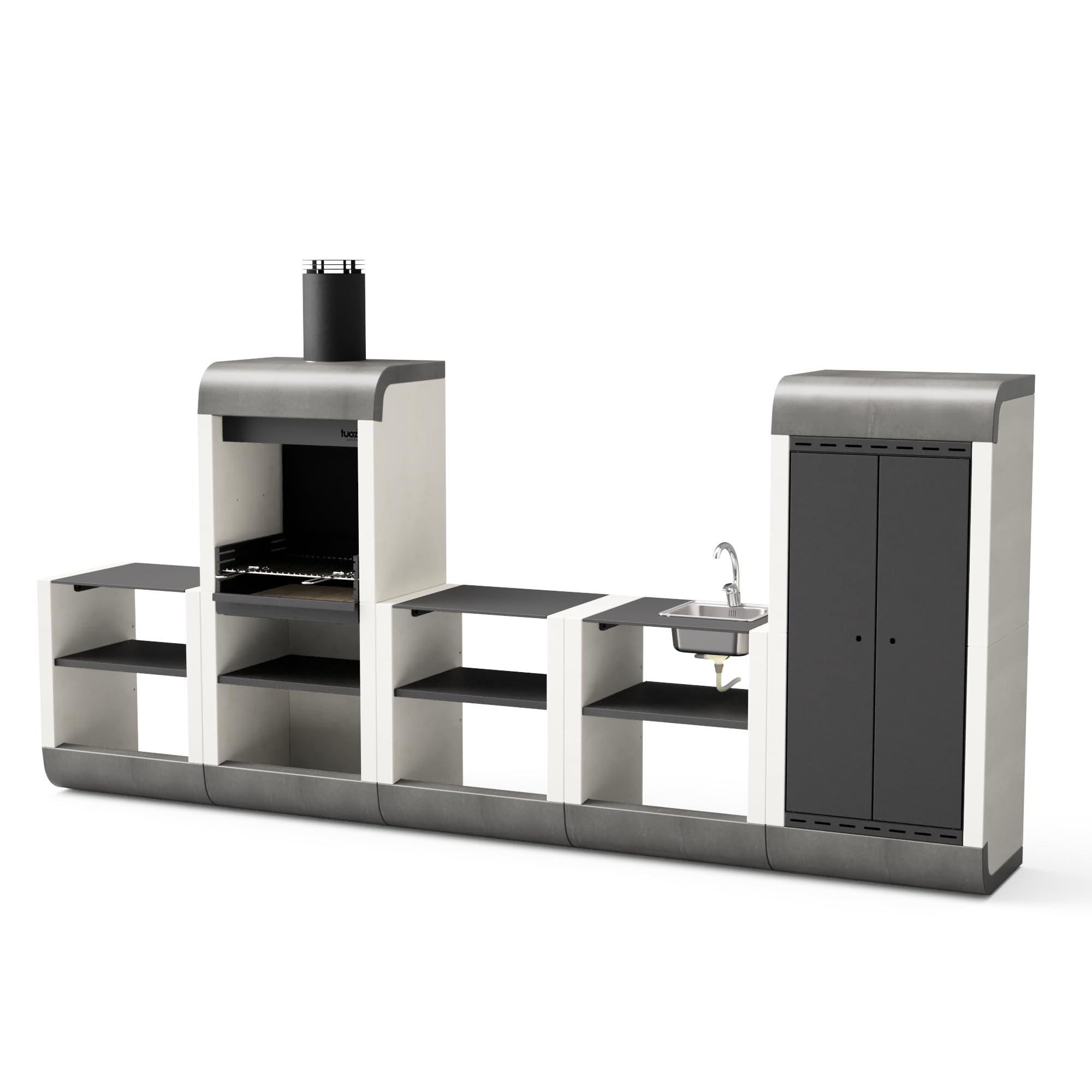 tuozi-sud-plus-lot-3-barbecue-vier-rangement-405x60x220-cm image 1