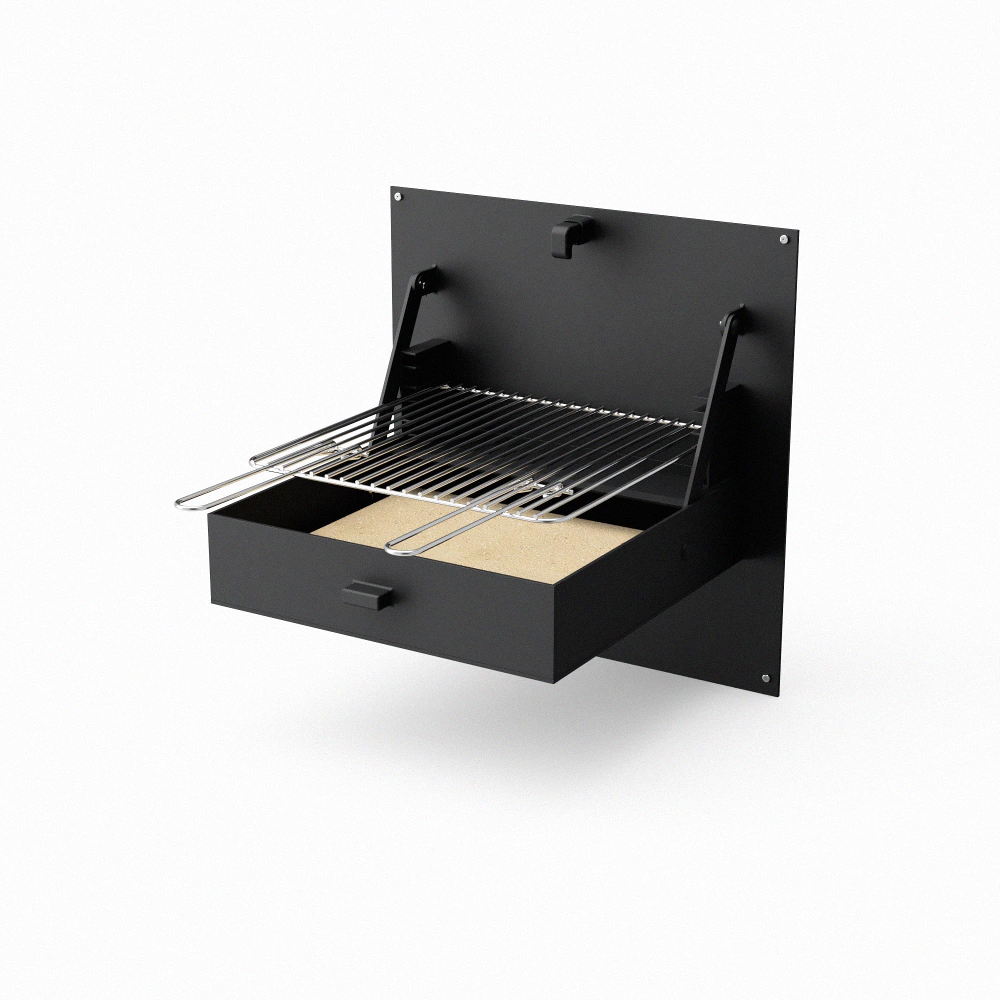 tuozi-pared-ibbq-barbecue-mural-charbon-noir-58-5-cm-balcon image 1