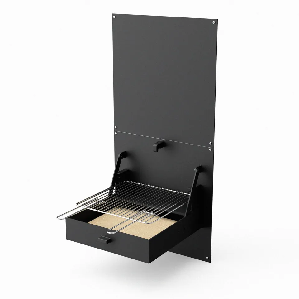 tuozi-wall-ibbq-4200-2-barbecue-mural-acier-noir image 1