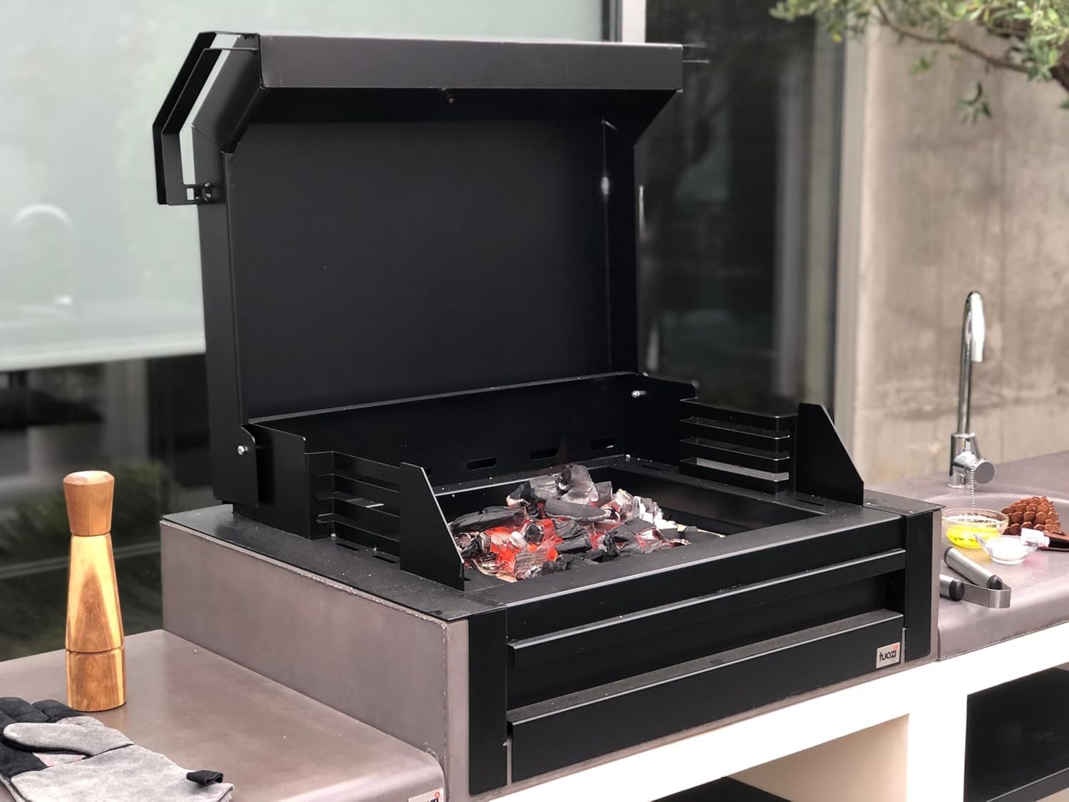 tuozi-kitaway-grill-otte-barbecue-couvercle-pizza-inox-t00574 image 3