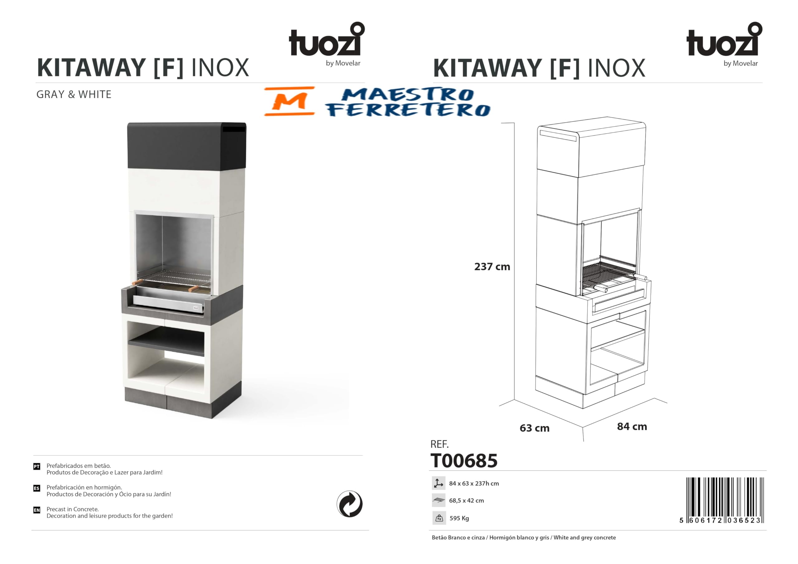 tuozi-kitaway-t00685-barbecue-fixe-inox-4-niveaux image 2