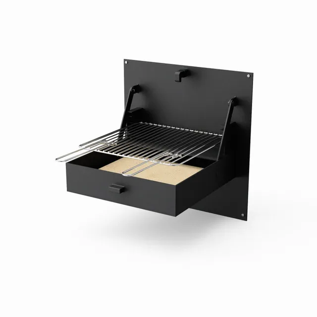 tuozi-pared-ibbq-barbecue-mural-charbon-noir-58-5-cm-balcon image 1