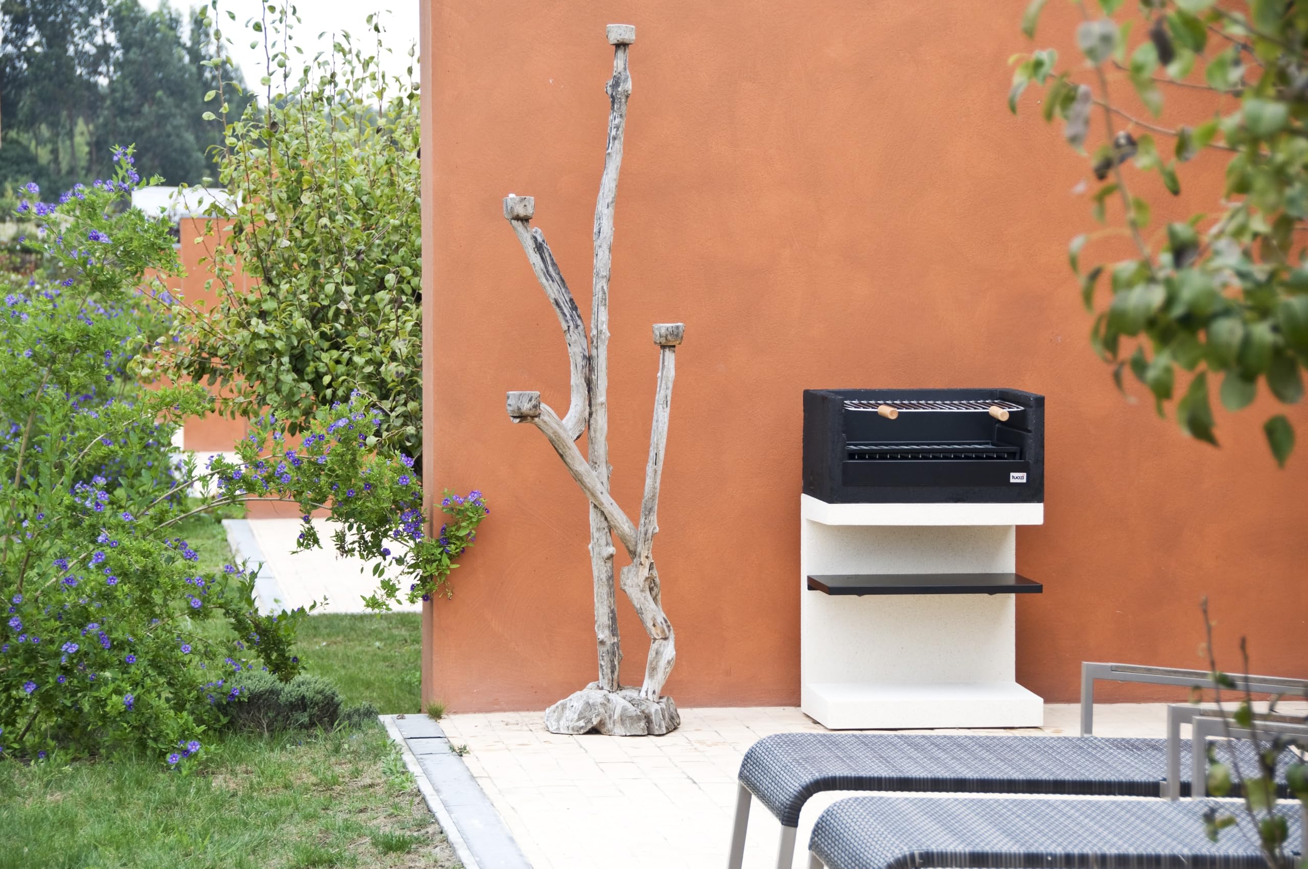 tuozi-kitaway-mini-grill-barbecue-compact-gris-blanc-balcon image 2