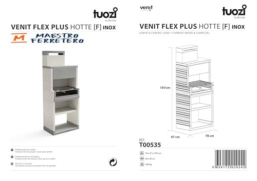 tuozi-venit-flex-plus-hotte-barbecue-avec-pied-gris-blanc image 8