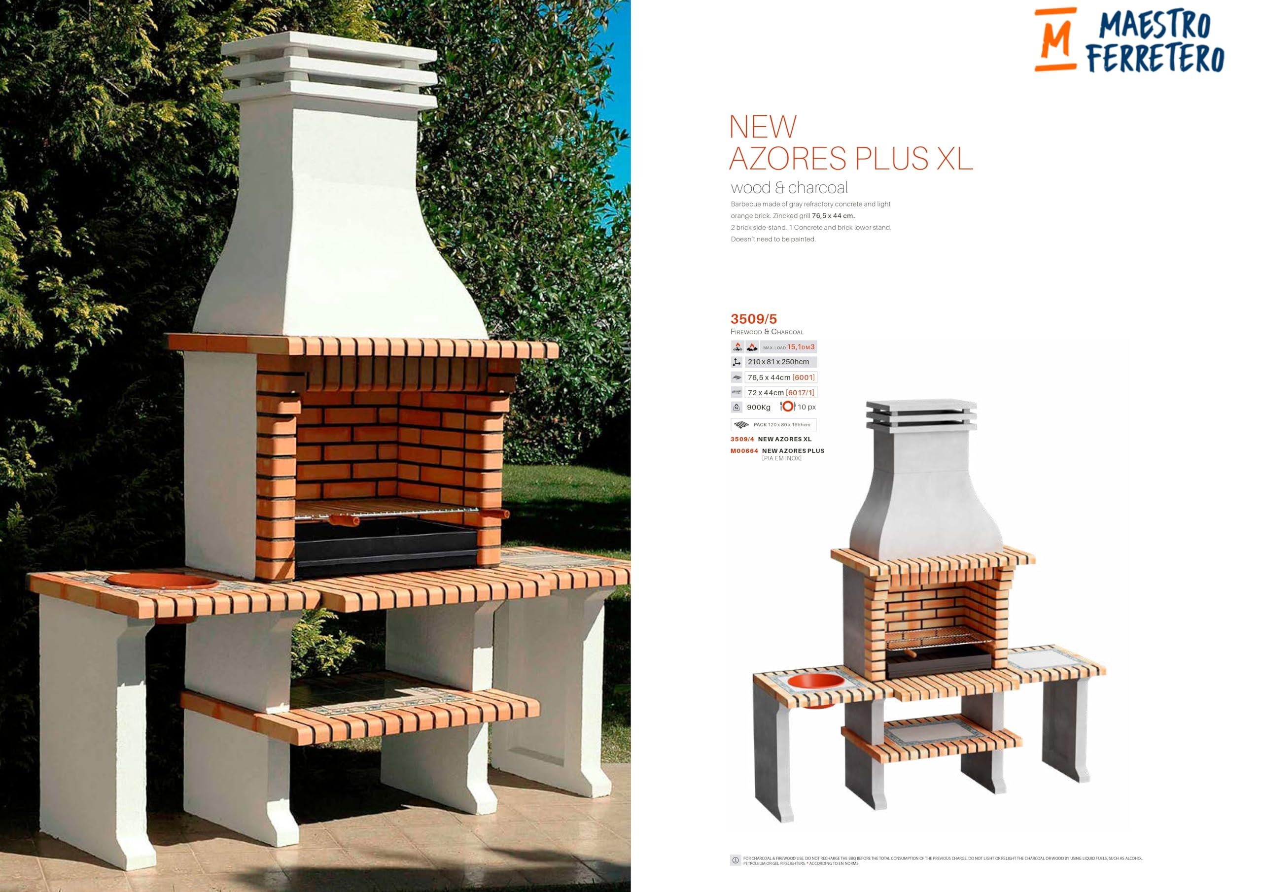 movelar-new-azores-plus-xl-barbecue-fixe-avec-rack-gris-orange image 7