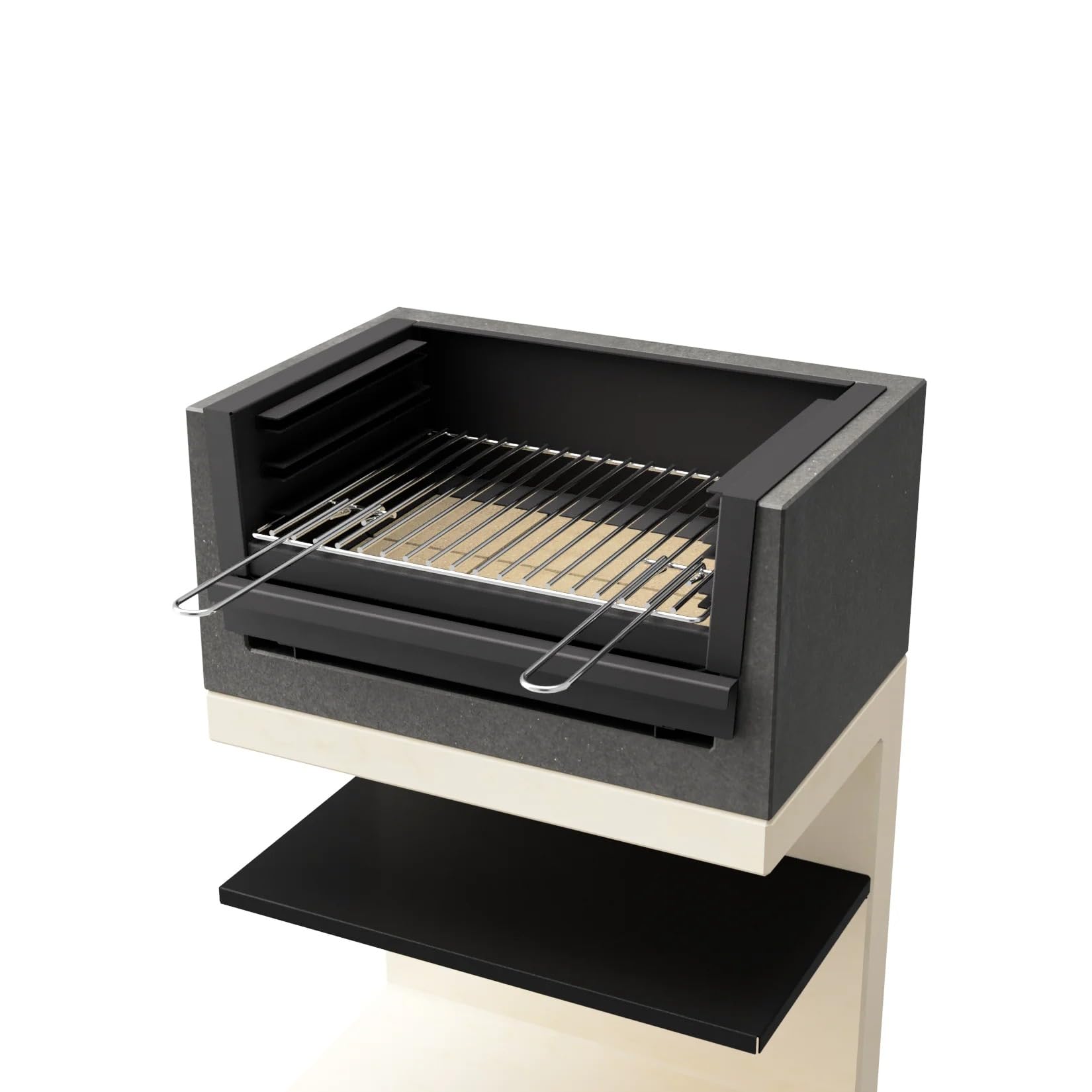 tuozi-kitaway-mini-grill-barbecue-compact-gris-blanc-balcon image 3