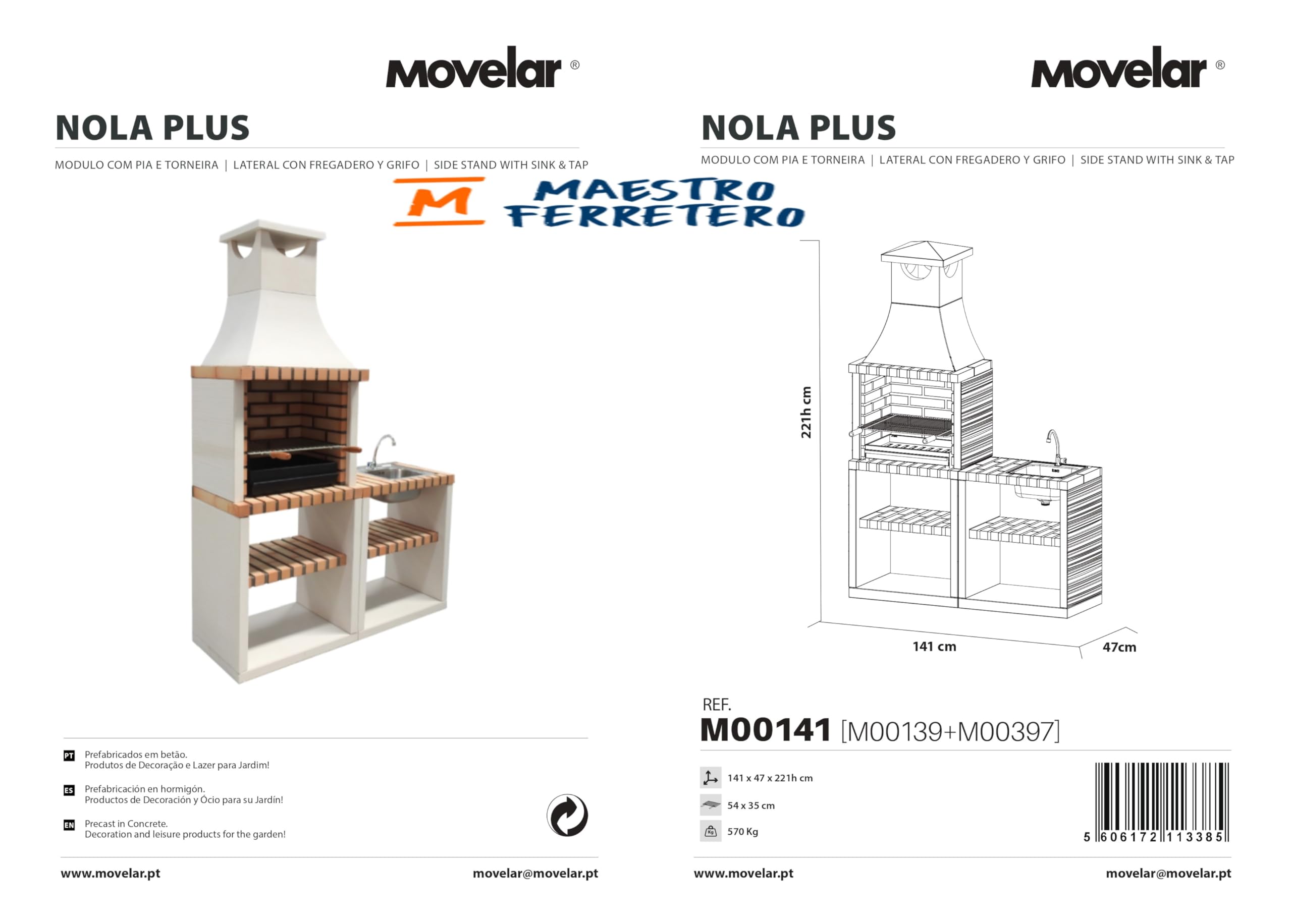 movelar-nola-plus-barbecue-ma-onn-avec-vier-beige-orange image 3