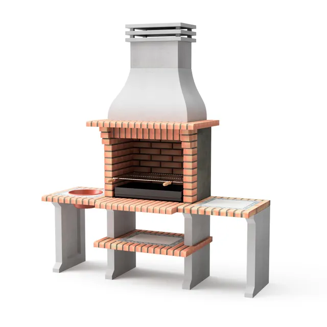 movelar-new-azores-plus-xl-barbecue-fixe-avec-rack-gris-orange image 1